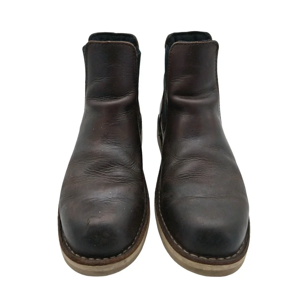 Danner Bull Run Chelsea Boots Mens Size 8 Brown Leather Work Ankle USA Wedge